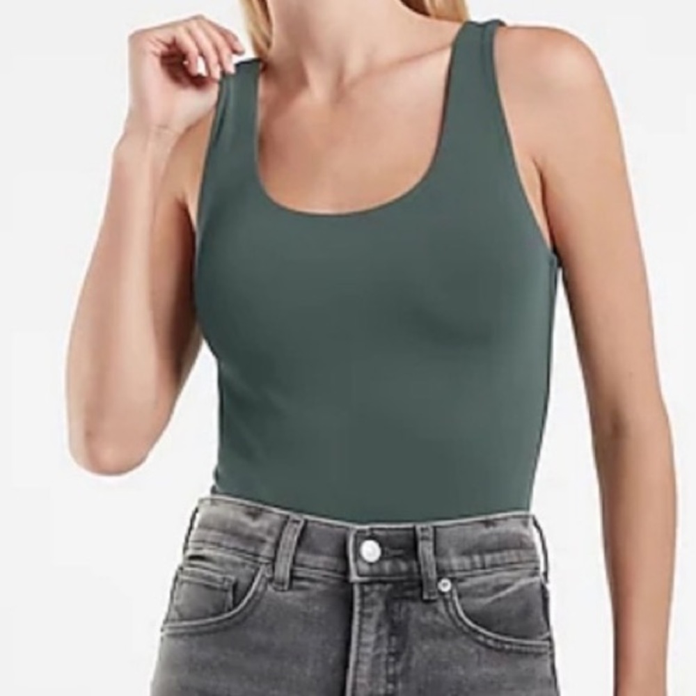 Express Body Contour Bodysuit Sage Green Size Small